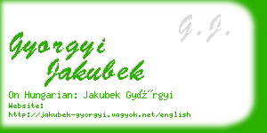 gyorgyi jakubek business card